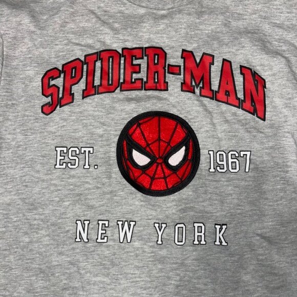 Marvel Mens The Amazing Spider-Man Sweatshirt Gray Crewneck Est 1967 Comic NWOT - Picture 3 of 5